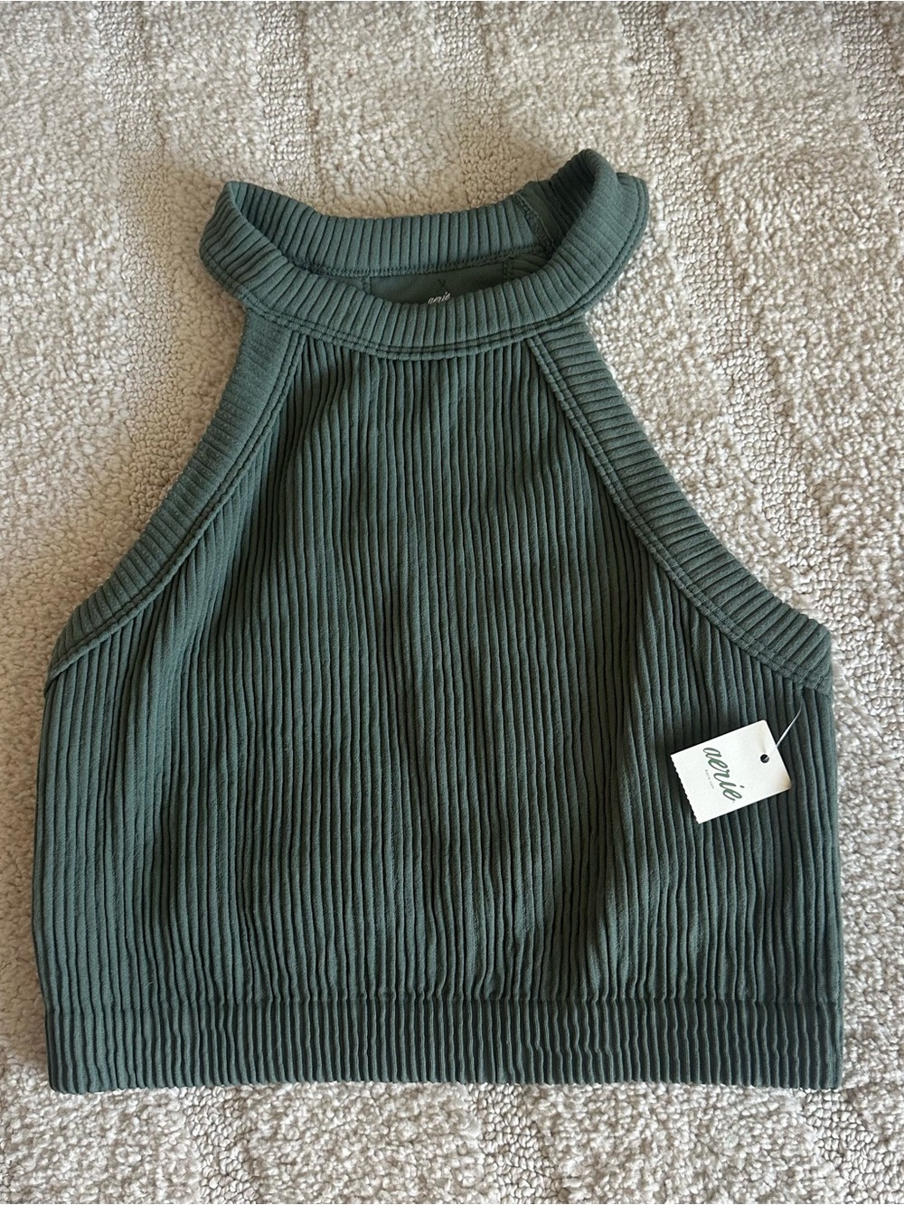 Aerie Women’s Ribbed High Neck Crop Top